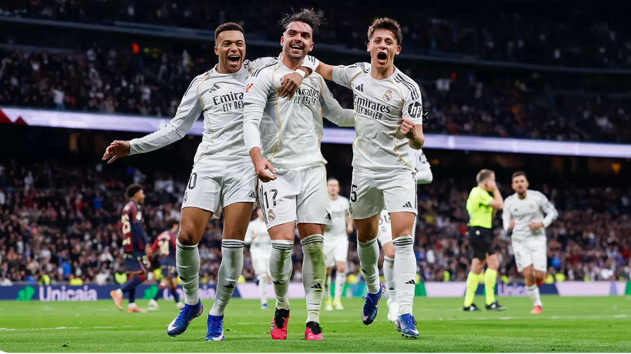 Mbappé, Asencio y Guler. Foto:REAL MADRID